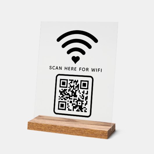 WiFi QR-Code scannen, um selbstklebende Verbindung Acrylschild (Winkel)