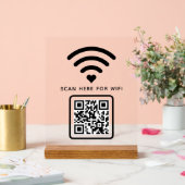 WiFi QR-Code scannen, um selbstklebende Verbindung Acrylschild (Hochzeit)