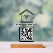 WiFi QR-Code scannen, um selbstklebende Verbindung Acrylschild (Neutral)