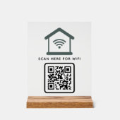 WiFi QR-Code scannen, um selbstklebende Verbindung Acrylschild (Vorderseite)