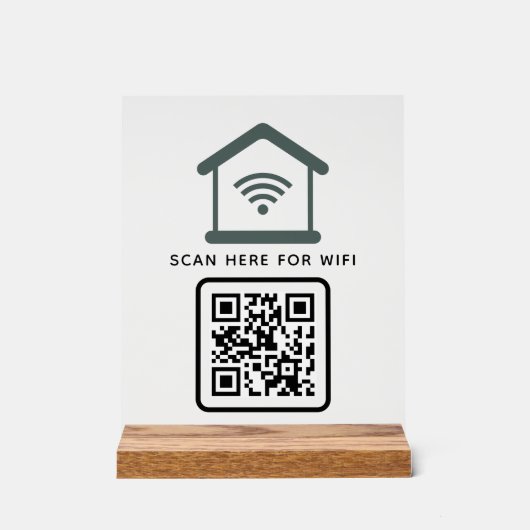 WiFi QR-Code scannen, um selbstklebende Verbindung Acrylschild (Vorderseite)
