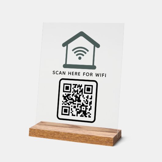 WiFi QR-Code scannen, um selbstklebende Verbindung Acrylschild (Winkel)