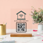 WiFi QR-Code scannen, um selbstklebende Verbindung Acrylschild (Hochzeit)
