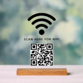 WiFi QR-Code scannen, um selbstklebende Verbindung Acrylschild (Neutral)