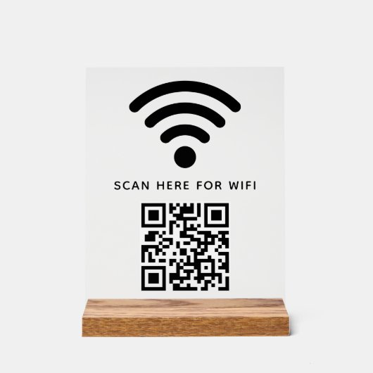 WiFi QR-Code scannen, um selbstklebende Verbindung Acrylschild (Vorderseite)