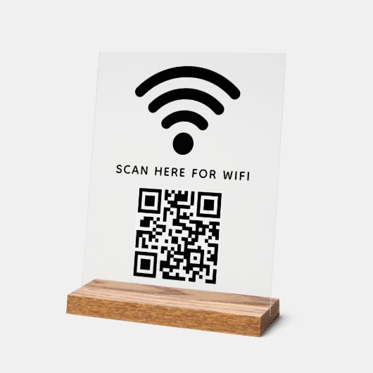WiFi QR-Code scannen, um selbstklebende Verbindung Acrylschild (Winkel)