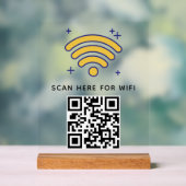 WiFi QR-Code scannen, um selbstklebende Verbindung Acrylschild (Neutral)