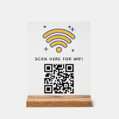 WiFi QR-Code scannen, um selbstklebende Verbindung Acrylschild (Vorderseite)