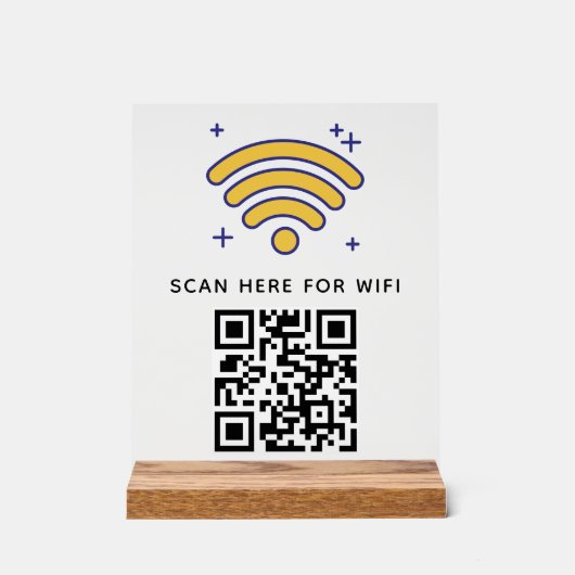 WiFi QR-Code scannen, um selbstklebende Verbindung Acrylschild (Vorderseite)