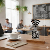 WiFi QR-Code scannen, um selbstklebende Verbindung Acrylschild