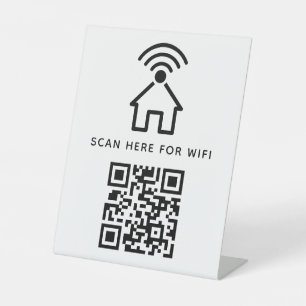 WiFi QR-Code scannen, um selbstklebende Verbindung Sockelschild