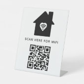 WiFi QR-Code scannen, um selbstklebende Verbindung Sockelschild (Vorderseite)