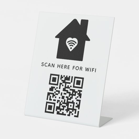 WiFi QR-Code scannen, um selbstklebende Verbindung Sockelschild (Vorderseite)