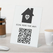 WiFi QR-Code scannen, um selbstklebende Verbindung Sockelschild (In SItu)