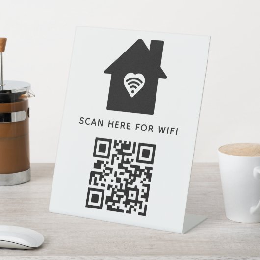 WiFi QR-Code scannen, um selbstklebende Verbindung Sockelschild (In SItu)