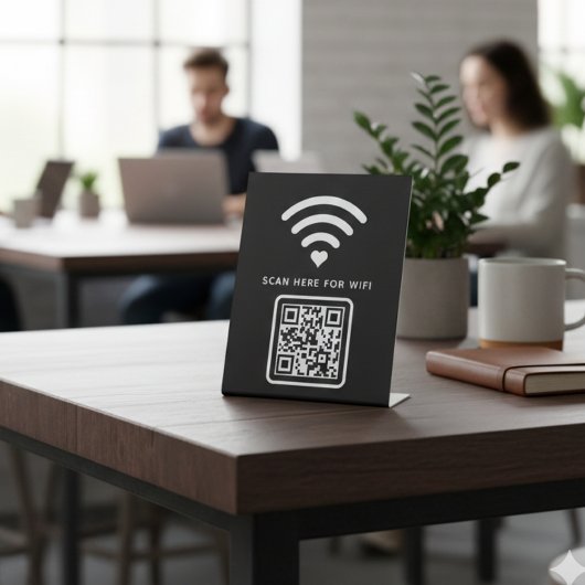WiFi QR-Code scannen, um selbstklebende Verbindung Sockelschild