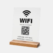 WiFi-QR-Code Weißes Acryl-Schild Acrylschild (Winkel)
