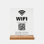 WiFi QR Code White Acrylic Sign Acrylschild (Vorderseite)