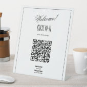 WiFi QR Code-Zeichen | Modernes Business Sockelschild (In Situ)
