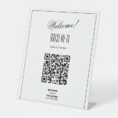 WiFi QR Code-Zeichen | Modernes Business Sockelschild (Vorderseite)