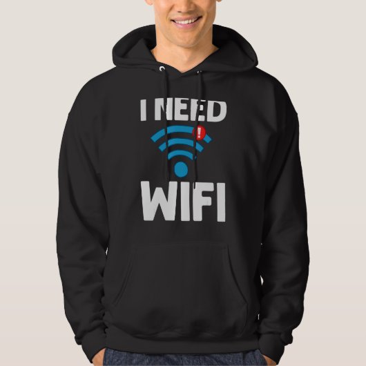 WiFi Router Internet Password Quotes Computer Worl Hoodie (Vorderseite)
