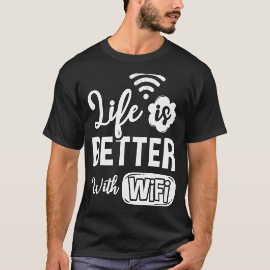 WiFi Router Internet Password Quotes Computer Worl T-Shirt (Vorderseite)