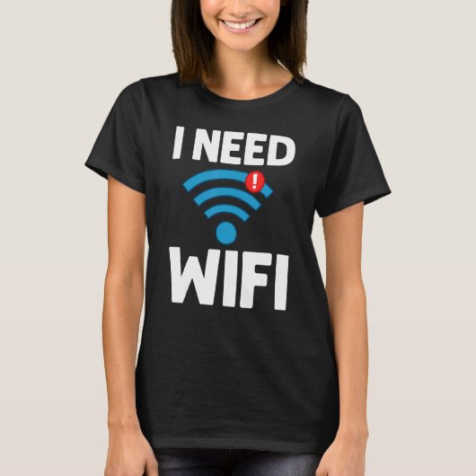 WiFi Router Internet Password Quotes Computer Worl T-Shirt (Vorderseite)