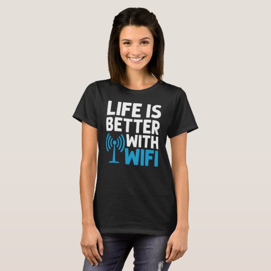 WiFi Router Internet Password Quotes Computer Worl T-Shirt (Vorne ganz)