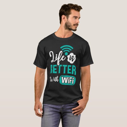 WiFi Router Internet Password Quotes Computer Worl T-Shirt (Vorne ganz)