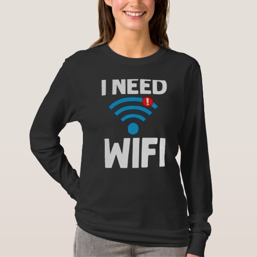WiFi Router Internet Password Quotes Computer Worl T-Shirt (Vorderseite)