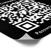 WiFi-Scan zum Verbinden von Kennwort QR-Code schwa Poster (Ecke)