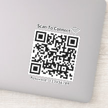 WiFi-Scan zum Verbinden von Kennwort-Qr-Code weiß