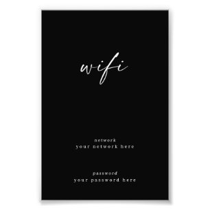 Wifi-Signatur für das Gästezimmer 4x6 Framable Fotodruck