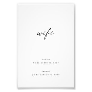 Wifi-Signatur für das Gästezimmer 4x6 Framable Fotodruck