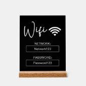 Wifi-Signatur für das Wifi-Kennwort Schwarz - Akry Acrylschild (Vorderseite)