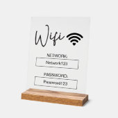 Wifi-Signatur für WiFi-Kennwort - Akryllische Tafe Acrylschild (Winkel)