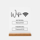 Wifi-Signatur für WiFi-Passwort Weiß, Acryllenzeic Acrylschild (Vorderseite)