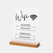 Wifi-Signatur für WiFi-Passwort Weiß, Acryllenzeic Acrylschild (Winkel)