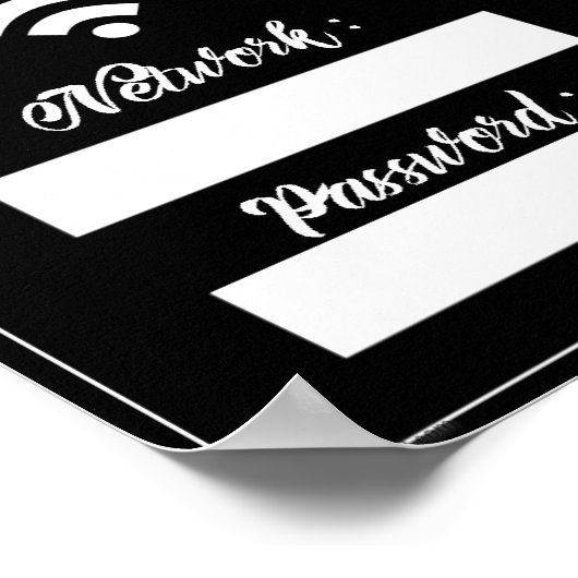 WiFi-Signierung Poster (Ecke)