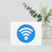 Wifi-Symbol Postkarte (Stehend Vorderseite)