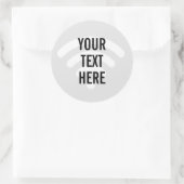 WiFi-Symbolhintergrund mit beliebigem Text Runder Aufkleber (Tasche)
