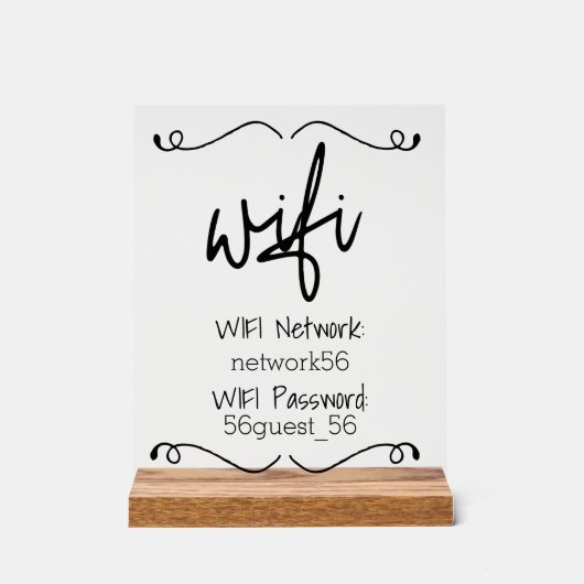 Wifi Vacation Zuhause Rental House Acrylschild (Vorderseite)