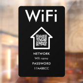 WiFi-Verbindung | Scan to Connect Guest Room Black Fensteraufkleber (Blatt 2)