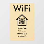 WiFi-Verbindung | Scan to Connect Guest Room Fensteraufkleber (Blatt)
