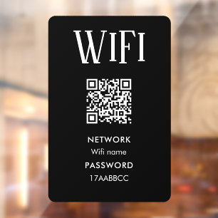 WiFi-Verbindung WiFi-Kennwort scannen Fensteraufkleber