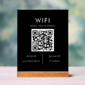 WiFi | Wifi Plaque mit QR-Code Acrylschild (Neutral)