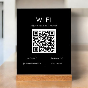 WiFi Wifi Plaque mit QR-Code Acrylschild