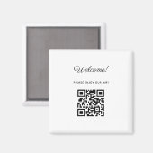 WIFI-Willkommensschild mit QR-Code Magnet (Vorderseite/Rückseite)