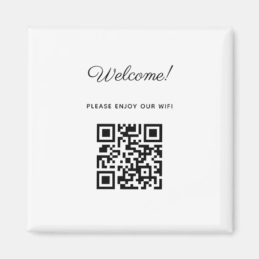 WIFI-Willkommensschild mit QR-Code Magnet (Vorne)
