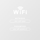 WiFi Window Cling for Office & Storefront Fensteraufkleber (Blatt)